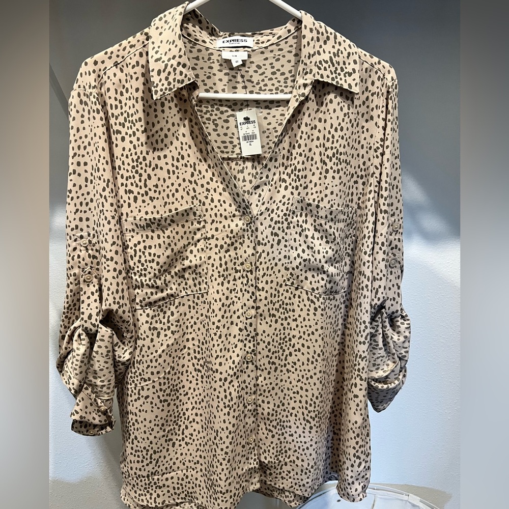 Express long sleeve portofino print shirt